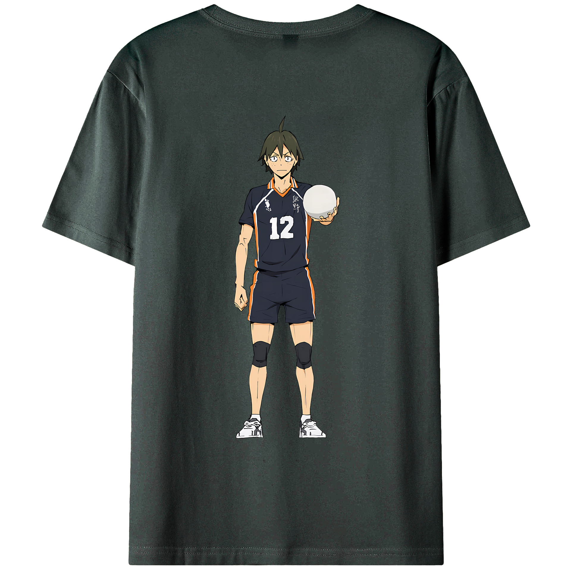 （画像用） ハイキュー!! Haikyu!! 綿100％ メンズ半袖Tシャツ（バックプリント） 通気性
